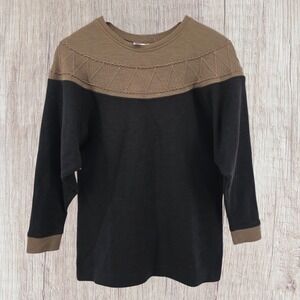 Trace Sweater Vintage Wool Preppy Retro Minimalist Cabincore Grandpa Mens‎ Small